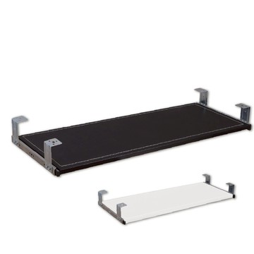 【LOGIS】極簡馬鞍皮鍵盤架抽(長80x寬30公分) F01黑