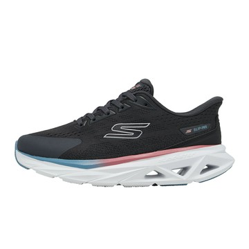 Skechers 慢跑鞋 Glide-Step Vortex Slip-Ins 寬楦 女鞋 黑 129825WCHAR