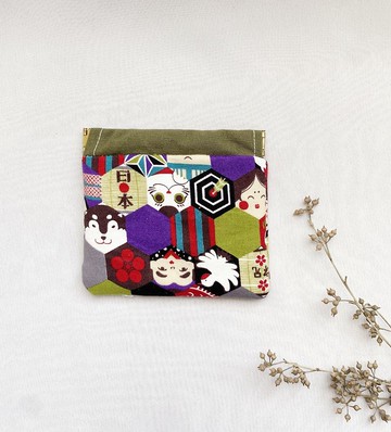 【好日手作】日式和風花布 彈口夾 小零錢包 收納包