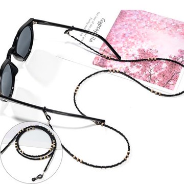 seoul show首爾秀  點點木珠兩用口罩掛繩鏈墨鏡平光眼鏡鍊老花近視防丟鍊