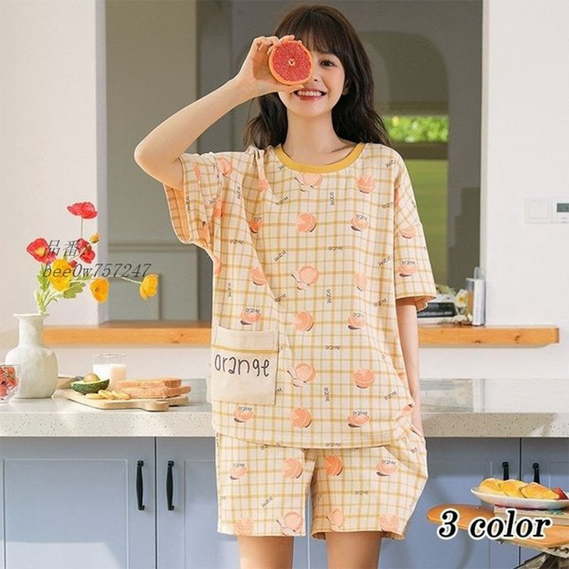 パジャマ パジャマ レディース 安い パジャマ 果物柄 綿 韓国風 春夏半袖ショットパンツ スウェット上下セット 部屋着 カジュアルルームウェア寝巻き 通販 Lineポイント最大0 5 Get Lineショッピング