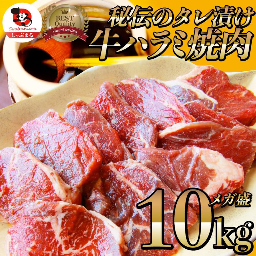 牛ハラミ焼肉（タレ漬け）10kg（250g×40） タレ 赤身 はらみ 秘伝 焼肉 やきにく ハラミ アウトドア お家焼肉 BBQ キャンプ キャンプ飯