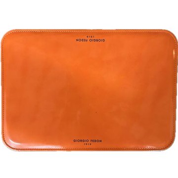 福利品 GIORGIO FEDON 1919 品牌亮皮桌墊-橘色