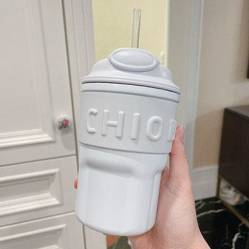 台灣出貨 簡約雙飲杯保冷保溫杯ins高顏值可愛女學生吸管杯網紅辦公咖啡杯