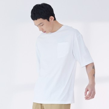 Camp 重磅落肩口袋短袖