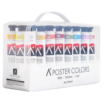 ALPHA COLOR 海報顏料 A套組  24色  40ml