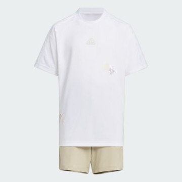 【adidas 愛迪達】 運動套裝 短袖/短褲 童裝 IY8114