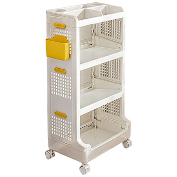 AOTTO 三層可移動洞洞板折疊收納架(書架 置物架 洞洞板)白色