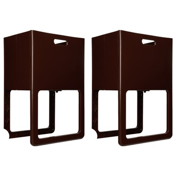 iSETO 伊勢藤 ACOT 可折疊高腳置物籃 承重8kg  400 x 40 x 610mm  巧克力棕  2個