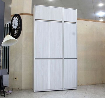 【歐風別館】長崎3.9尺白梣色加高鞋櫃【基隆至台中免運費】