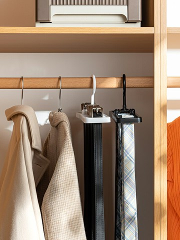 领带架 皮带架 丝巾架 皮帶收納架腰帶整理神器多功能領帶圍巾衣架掛鉤多格絲巾領結掛架【MJ24475】