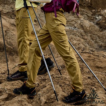 【ATUNAS 歐都納】女款彈性長褲A1PAGZ03W深棕褐