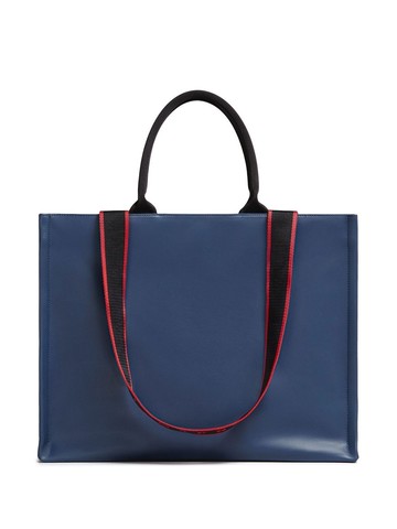 Marni - large shopping bag - men - Bovine Leather (top grain)/Bovine Leather (top grain)/Cotton/Brass - One Size - Blue