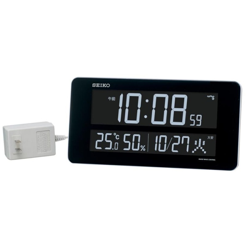 SEIKO セイコー クロック 掛け時計 置き時計 兼用 電波 デジタル 交流