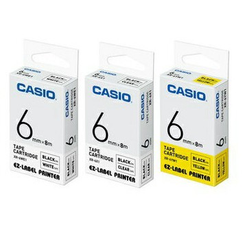 CASIO 標籤機專用6mm 色帶 /個 XR-6WE1 XR-6X1 XR-6YW1｜領券最高折$220