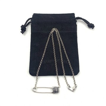 925純銀時尚簡約泰銀項鏈個性鎖骨別針十字花復古潮款網紅項鏈