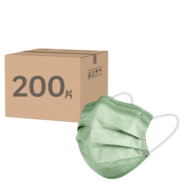 咪咪購物 彩色平面口罩  抹茶綠  50片  4包