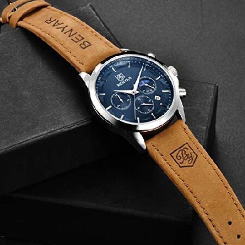 特価BY BENYAR Mens Watches Multifunction Chronograph Date Quartz