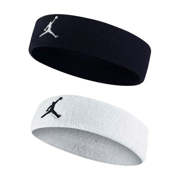 NIKE JORDAN DRI-FIT 單色頭帶 戶外 運動 止汗髮帶 飛人喬丹 簡約 排汗 乾爽 透氣 彈性 黑 白