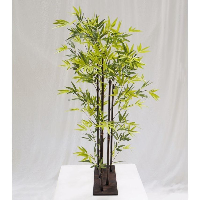 黒竹 5本立パーテーション 100cm (造花 人工観葉植物 バンブー 和風