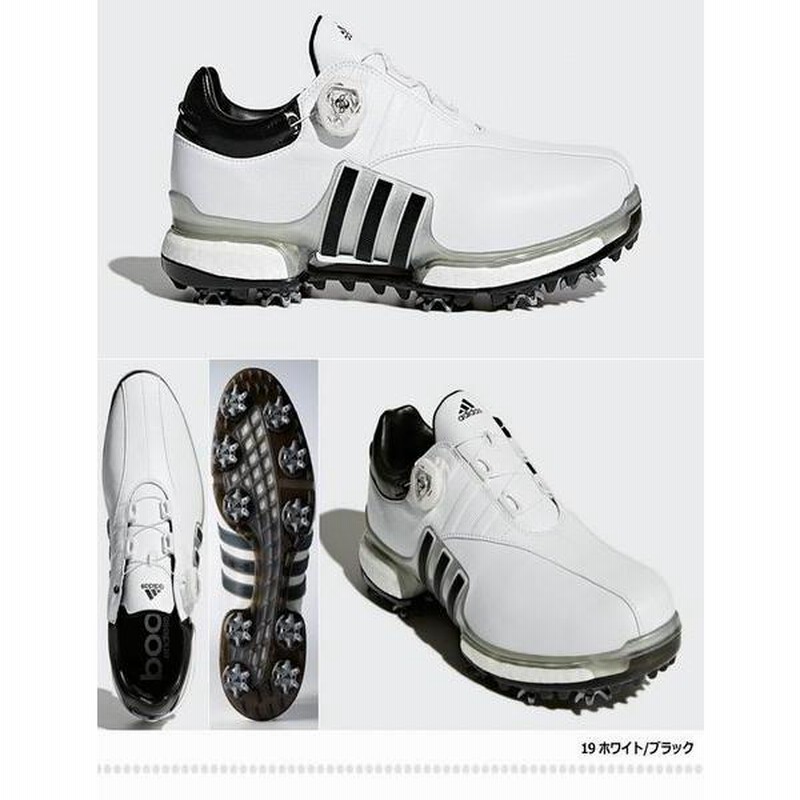 Adidas tour 360 eqt boa outlet men's golf shoe  white/black