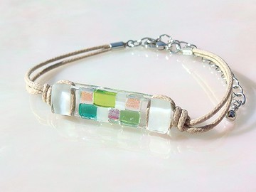 雪玻璃(Yuki[深雪])手鍊/腳鍊[長度、金屬自由選擇][定做]