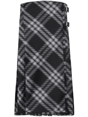 Abito stile kilt in lana check