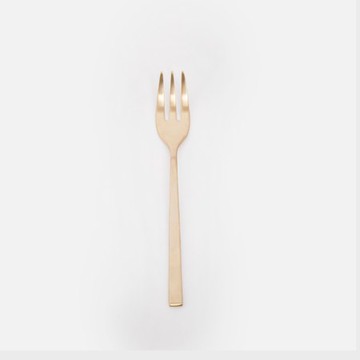 NICOTT 不鏽鋼點心叉 14.3cm 金