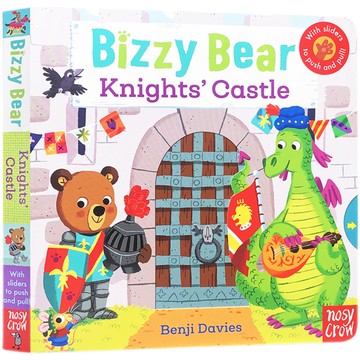 「送音頻」Bizzy Bear:Knights Castle 互動式繪本 推拉書 操作書 騎士 小劍士 忙碌小熊 有聲書