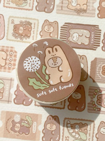 軟綿綿的/花卉集郵冊四代/3公分特殊油墨和紙膠帶/附離型紙