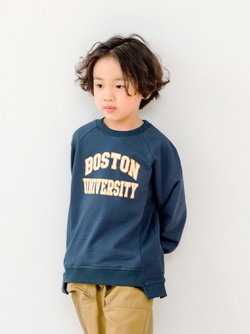 純棉字母寬鬆版大學T上衣(親子款)