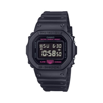CASIO卡西歐 G-SHOCK 粉紅絲帶 公益限定 黑粉 經典方型 DW-5600PK-1_42.8mm