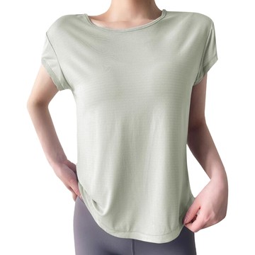 中性款 微孔透氣涼感科技運動罩衫  M  淡綠