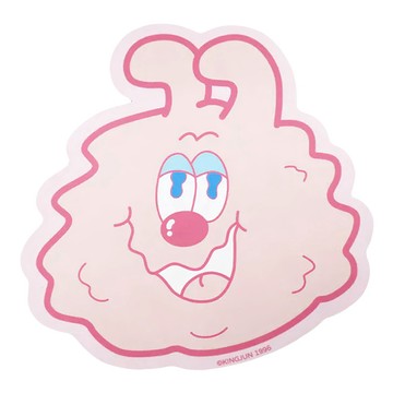 YENDAR 研達 KINGJUN滑鼠墊 超細纖維 橡膠底部 寬21公分 X 高21公分 14歲以上適用  蠢兔 粉紅色  1個