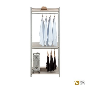 WAKUHOME 瓦酷家具 Camilla2.6尺雙吊衣櫥 寬80X深44X高191(公分)