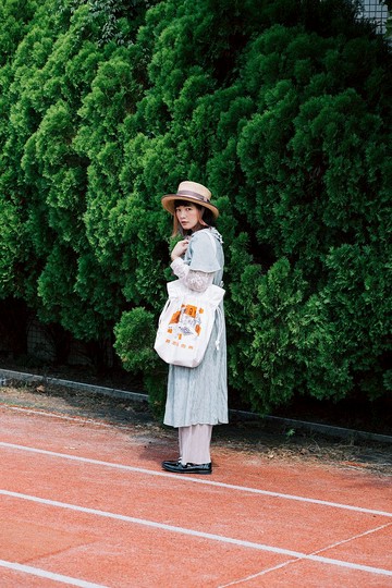 【猫猫写真】手刷絹印帆布袋