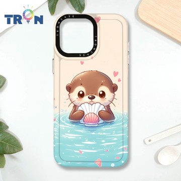 TRON IPHONE 16 PRO MAX 一隻可愛的水獺貝殼系列 MAGSAFE 磁吸 防摔 太空殼 透白 手機殼