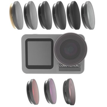 適用于DJI大疆Action靈眸運動相機UV潛水濾鏡減光ND偏光鏡片CPL鏡