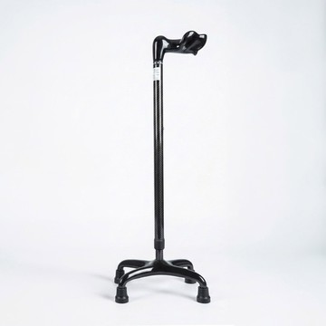 碳纖伸縮兩節 大四腳拐杖 手掌型握把 (右手) - 瑞瀛 醫療用手杖 (未滅菌)【M2CN1511】