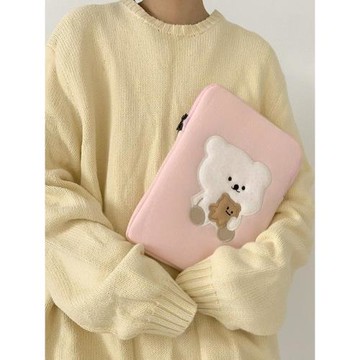 韓國可愛小熊Mac蘋果筆記本電腦包女學生包11寸13寸內膽包保護套