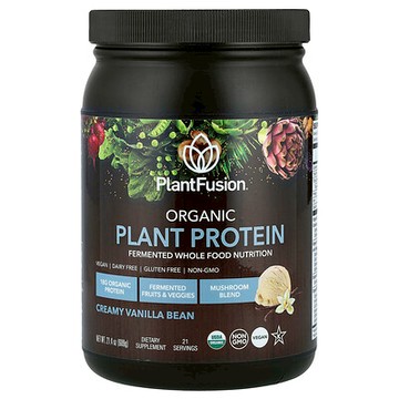 PlantFusion, 有機植物蛋白質，奶油香草豆，21.4 盎司（609 克）