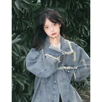 【免費參觀】牛仔外套 外套女 女生外套 復古高級感開衫牛仔外套女年春秋季新款破洞小眾設計感夾剋潮