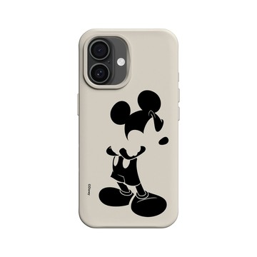 iPhone 16 SolidX 貝殼灰 - 迪士尼-米奇 Mickey - 黑標款-米奇只有黑色