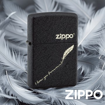 ZIPPO 羽毛情書(銀色)防風打火機 I love you forever! 恆久與堅定 情書 Z-153 終身保修