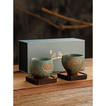 陶瓷主人杯茶杯建盞大茶碗個人專用泡茶品茗杯一對禮盒裝功夫茶具