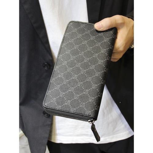 男士錢包長款真皮大容量多卡位皮夾新款年輕人潮時尚拉鏈商務手包