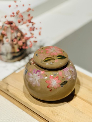 年節好禮滿心意 手工繪製 繁花茶倉 茶葉罐