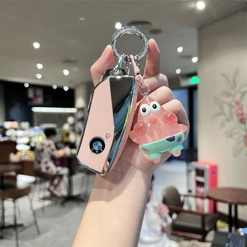 適用23款寶馬X1鑰匙套7系735li扣5系3系1系530車320 X5可愛X3男女