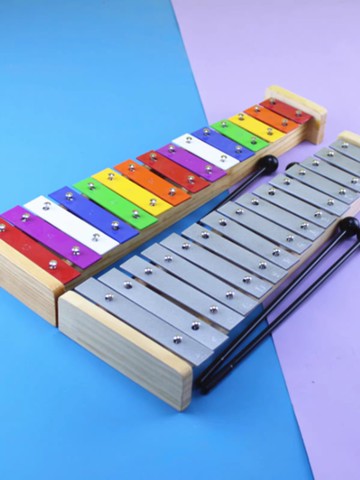 奧爾夫打擊樂器幼兒園早教音樂教具兒童學生金屬敲琴15音鋁板琴