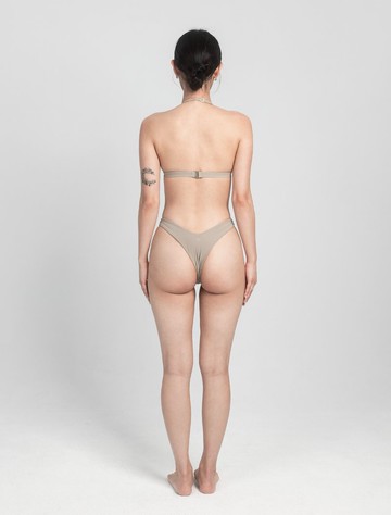 Chalk Gary 白堊灰 / 極高衩拼接 丁字下褲 / Bottom